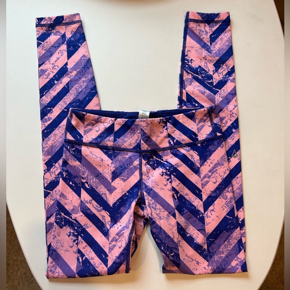 Ivivva Pink & Purple Zig Zag Leggings Size 10